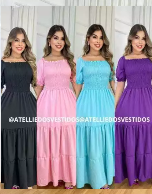 Vestido Feminino Midi e Longo Evangélico